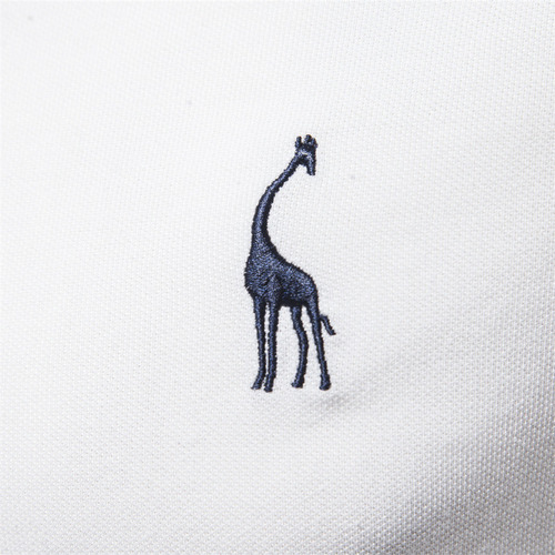 A Camisa Polo De Algodón Bordado Para Hombre Con Solapa