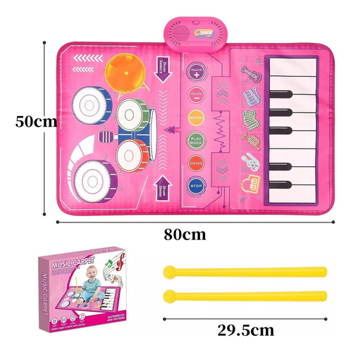 Tapete Infantil Para Instrumentos Musicales, Tapete De Piano