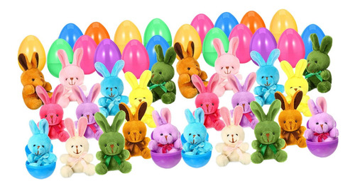 Huevos De Pascua Precargados Con Peluches De , 24 Piezas