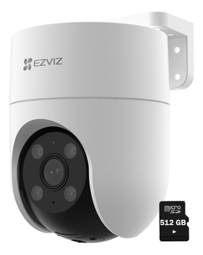 Cámara Wifi Exterior H8c 4mp 2k Ezviz Tecnología Ia +sd512gb