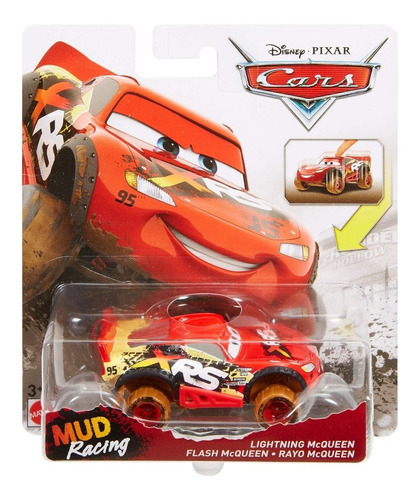 Cars Disney Pixar Rayo Mcqueen Mud Racing Escala 1:55 