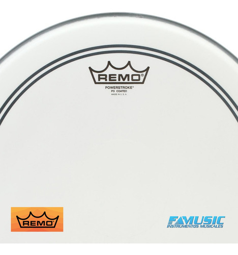 Imagen 2 de 11 de Parche Tambor Tom Bateria Remo Usa Powerstroke 3 Coated 14