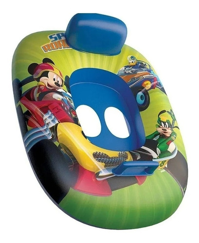 Boia Infantil Bote Inflável Fralda Bebê Mickey Mouse Piscina