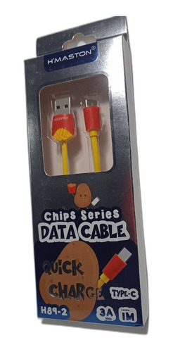 Cabo De Dados Tipo C Chips Séries 3a Desenho De Batatinha