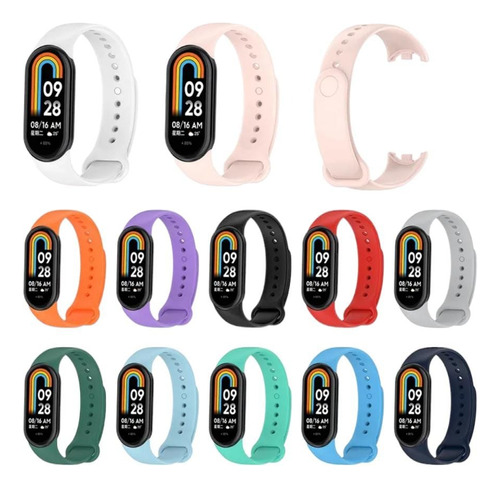 Correa Mi Band 8 Xiaomi De Silicon Pulsera Varios Colores