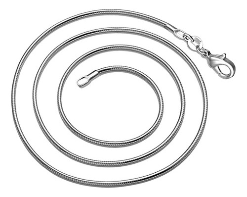 Cadena De Serpiente Chapada En Plata De 1 Mm For Men Y