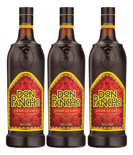 Pack De 3 Piezas De Licor De Cafe Don Pancho 1000 Ml