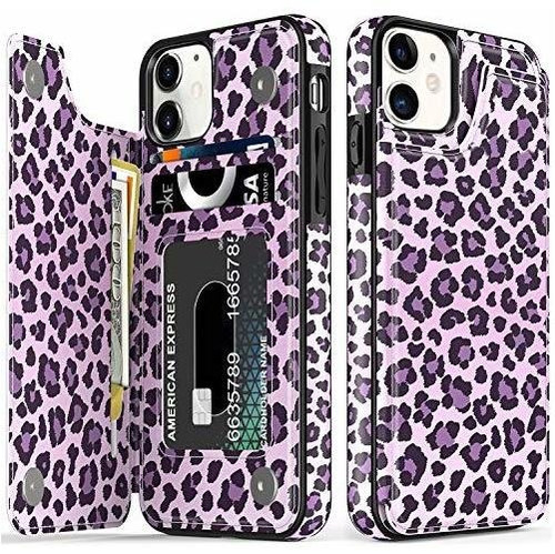 Leto iPhone 11 Caso, Funda De Cartera Con Diseños 4tnpg