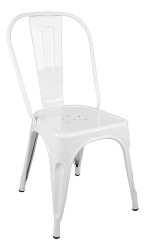 Silla Metal Tolix Opaca Negra Comedor Bar / Md