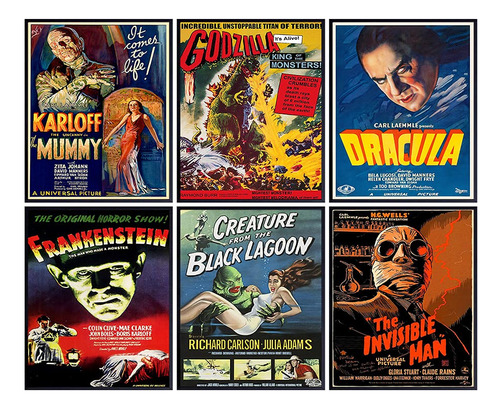 Godzilla, Dracula, The Invisible Man, The Mummy, Franke...