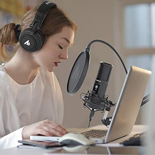 Micrófono Usb Au Pm421 Auriculares De Monitor De Estud...