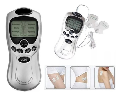 Masajeador Electroestimulador 4 Pads Muscular Ems Salud Tens