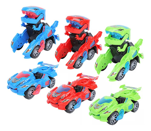 O Dinosaur Transformer Car Toy - Pull Back Dino Race Car