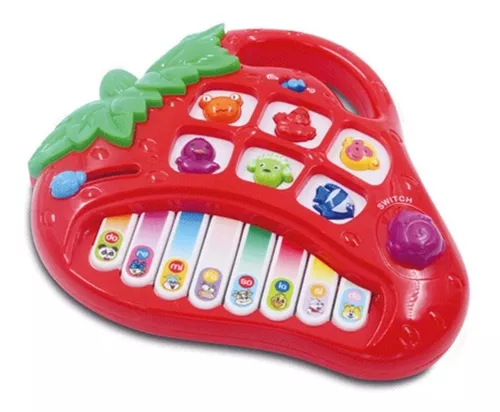 Brinquedo Teclado Piano Moranguinho Animais Musical Infantil