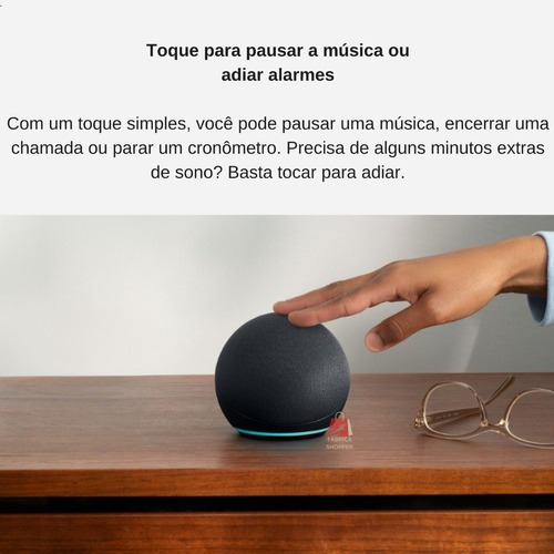 Caixa De Som Assistente Pessoal Alexa Echo Dot 5 Geração