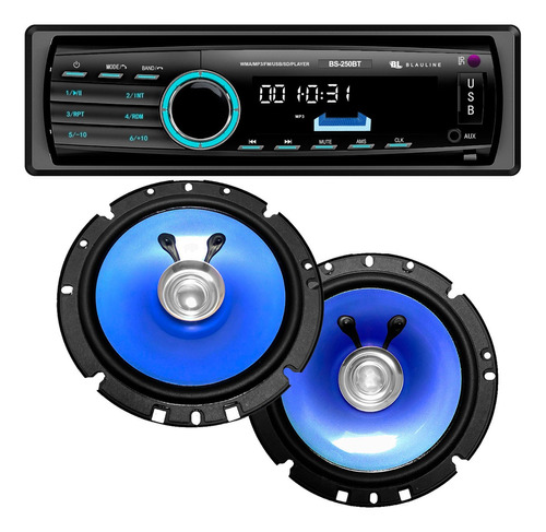 Estereo Desmontable Bluetooth Parlantes Blauline 6 Pulgadas