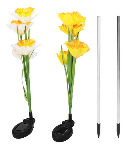Lámpara Led Para Exteriores Con 4 Flores De Narciso Con Ener