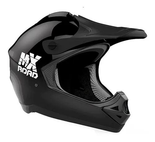 Casco Infantil Para Moto Halcon Hs Kids Negro Massio Motors