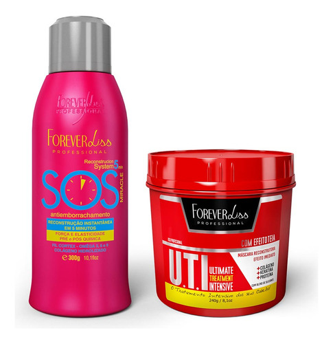 Kit Reconstrutor Sos Com Máscara Uti 240g Forever Liss