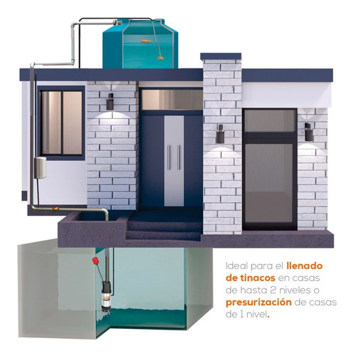 Bomba Sumergible Domestica Evans Sum2me050f-f 1/2 Hp 1 PuLG