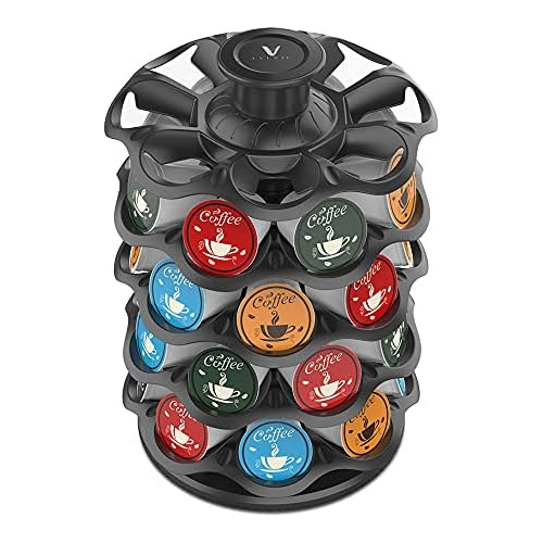 Upright Rotray Coffee Pod Carousel Holder Organizer Com...