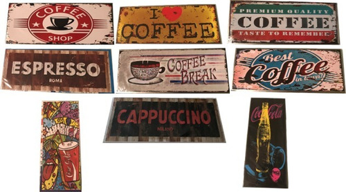 Placas Decorativas Vintage Metal 10x25 Cm Baratas