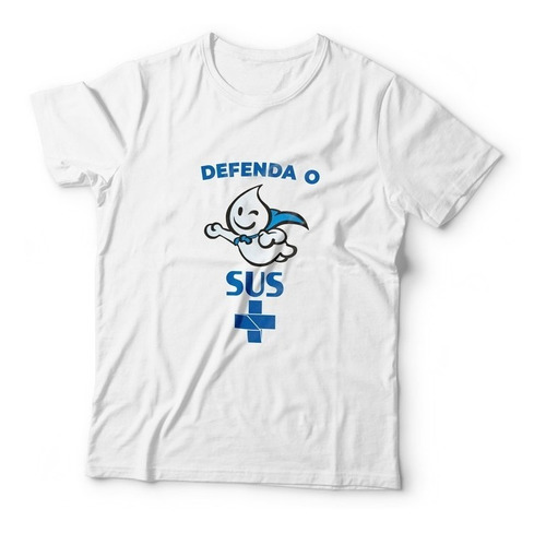 Imagem 1 de 3 de Camiseta Zé Gotinha Defenda O Sus - Algodão