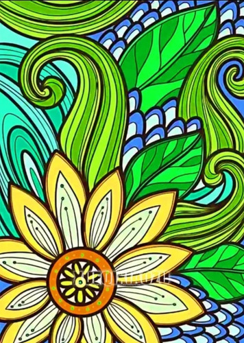 Pintura Com Diamantes-diy 5d Strass Flores Abstratas 6-30x40