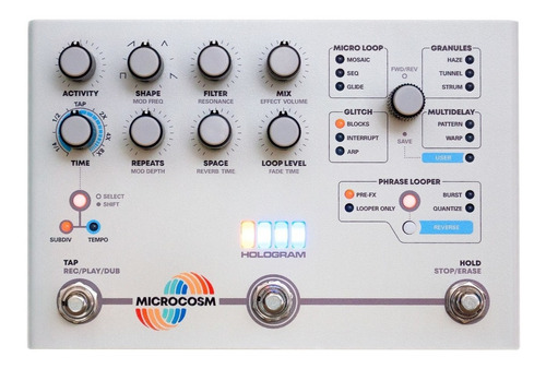 Pedal de efecto Hologram Electronics Microcosm  blanco