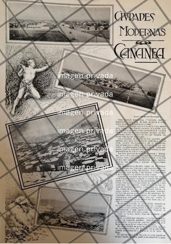 Afiche Antiguo La Ciudad De Cananea, Sonora 1907