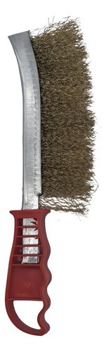 Cepillo Alambre Manual Acero Bronceado Curvo Con Mango