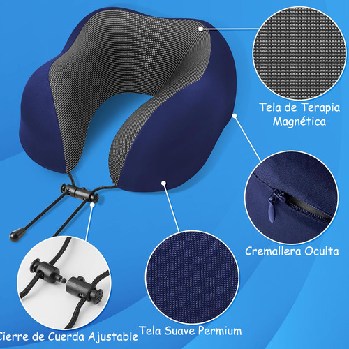 Almohada Viscoelastica Para Viaje De Cuello Soporte Cómodo