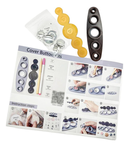 Máquina Para Hacer Botones Cubiertos De Tela, Con Botones
