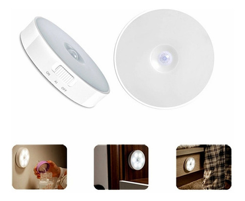 Luminaria Lampada Recarregavel Led S Fio Com Sensor Presença