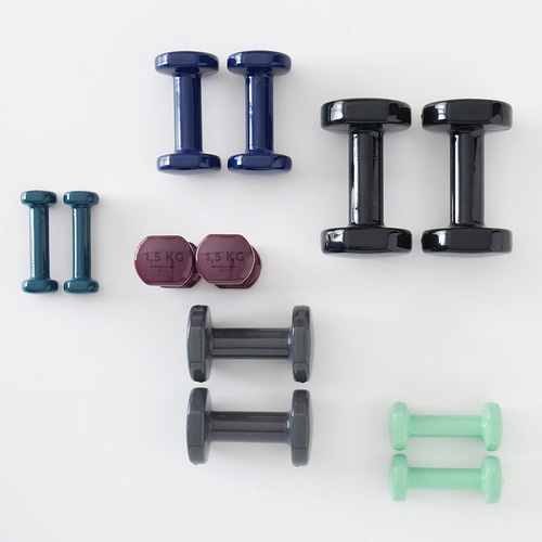 Par De Mancuernas 1 Kg Fitness Gym Pilates Verde Domyos