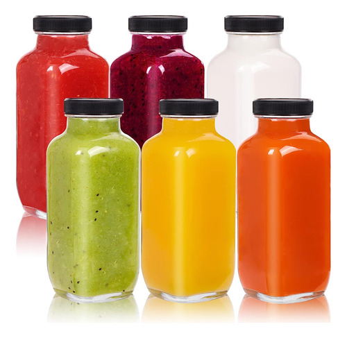 Paquete De 6 Botellas De Jugo De Vidrio Moretoes De 16 Oz Co