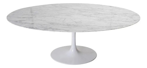 Mesa Jantar Oval Mármore Espírito Santo 198x122 Cm