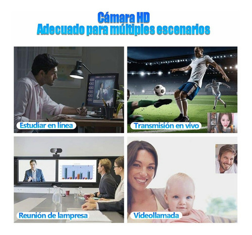 Camara Web Full Hd 1080p Usb Con Microfono Mini Webcam