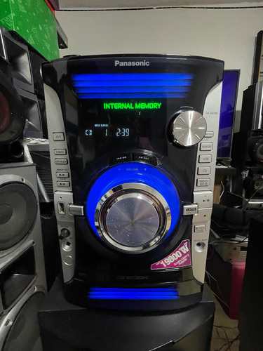 Amplificador Sin Bocinas Minicomponente Panasonic Akx-95 Negro Con Gris 19800 W (Usado)