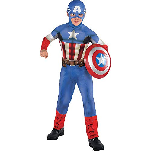 Disfraz De Capitán América Halloween, Clásico Niños...