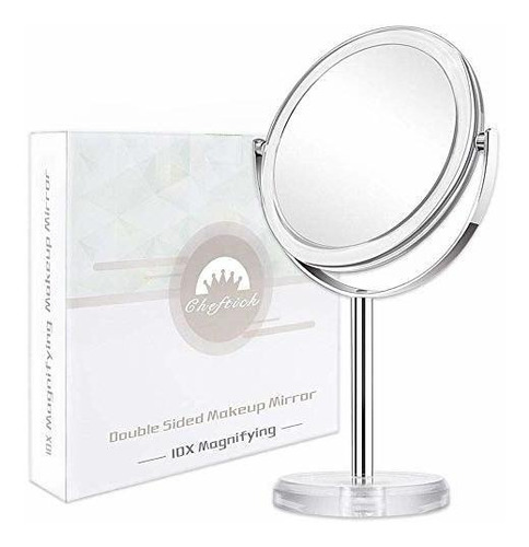 Cheftick Double Sided 1x & 10x Magnifying Makeup Mirror, Ta