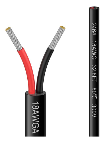 Lightingwill Cable Eléctrico De  18, 2 Conductores, Cable De