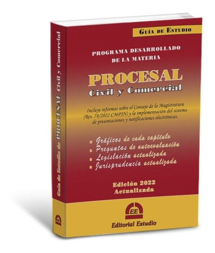 Guía De Estudio Procesal Civil Y Comercial Nva Ed - Estudio