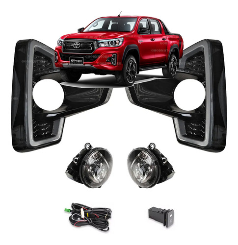 Kit Neblineros Toyota Hilux Revo 2019/2020 Bisel Con Led