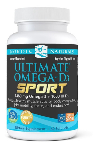 Nordic Naturals | Ultimate Omega-d3 | 1000iu | 60 Softgels  