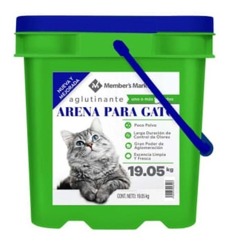 Arena Para Gato Aglutinante 19 Kg Member's Mark®