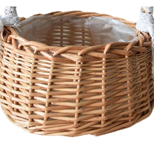 Cesta De Almacenamiento De Ratán Fresco De 3 Uds Con Asas,