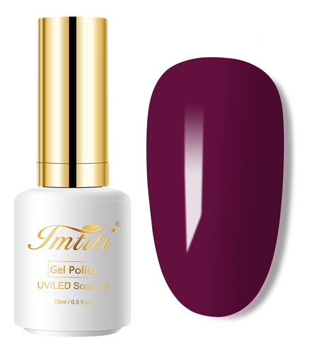 Imtiti Esmalte De Uas De Gel Rojo Vino, Color Rojo Carmn 3 E