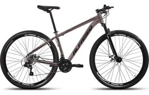 Bicicleta Aro 29 Alfameq Vx Câmbio Shimano 21v Freio A Disco Cor Cinza Com Preto Tamanho Do Quadro 17