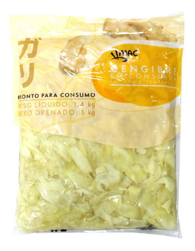 Conserva Gengibre Fatiado Choga Gari Mac 1kg (drenado)